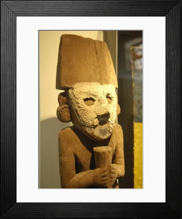 Framed Print : PERU. Lima. Larco Herrera Museum. Chimu wooden Framed Print : PERU. Lima. Larco Herrera Museum. Chimu wooden