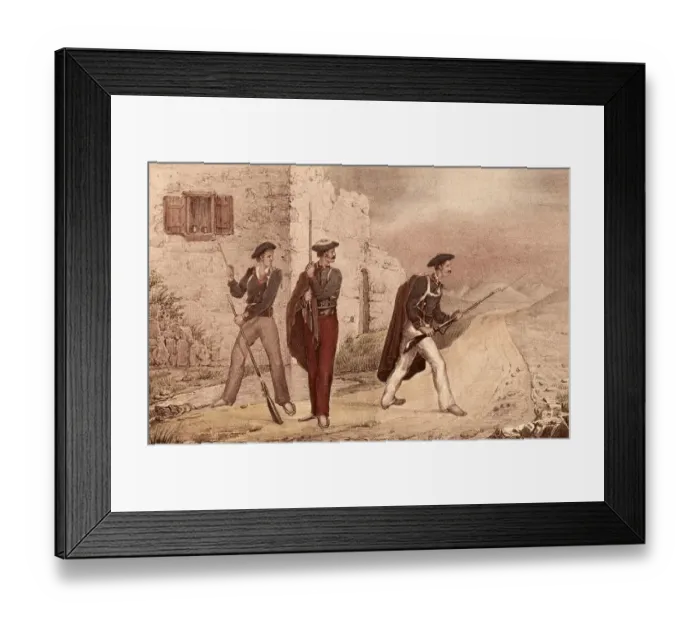 Framed Print : Spain. Carlist Wars. Guides of AragPicture Framed Print : Spain. Carlist Wars. Guides of AragPicture