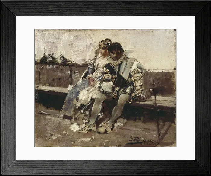 Framed Print : Two lovers. 1878. Impressionism. Oil on canvas Framed Print : Two lovers. 1878. Impressionism. Oil on canvas