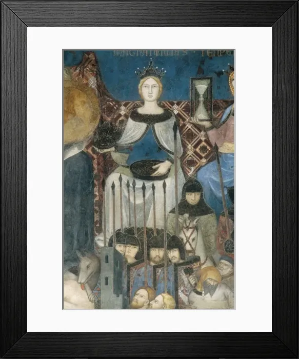 Framed Print : LORENZETTI, Ambrogio (1285-1348). Allegory of Framed Print : LORENZETTI, Ambrogio (1285-1348). Allegory of