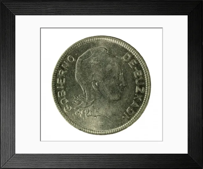Framed Print : Spain. Second Republic. Money issued by the government Framed Print : Spain. Second Republic. Money issued by the government