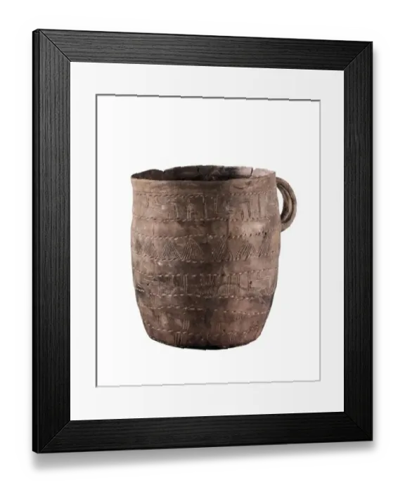Framed Print : Cinerary urn belonging to the Urn-field Culture Framed Print : Cinerary urn belonging to the Urn-field Culture