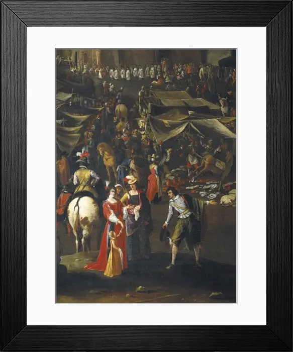 Framed Print : NAPOLETANO, Filippo (1587-1629). La fiera dell impruneta Framed Print : NAPOLETANO, Filippo (1587-1629). La fiera dell impruneta