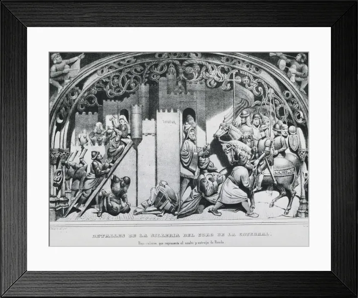 Framed Print : Spain (1485). Reconquest. Assault and delivering Framed Print : Spain (1485). Reconquest. Assault and delivering