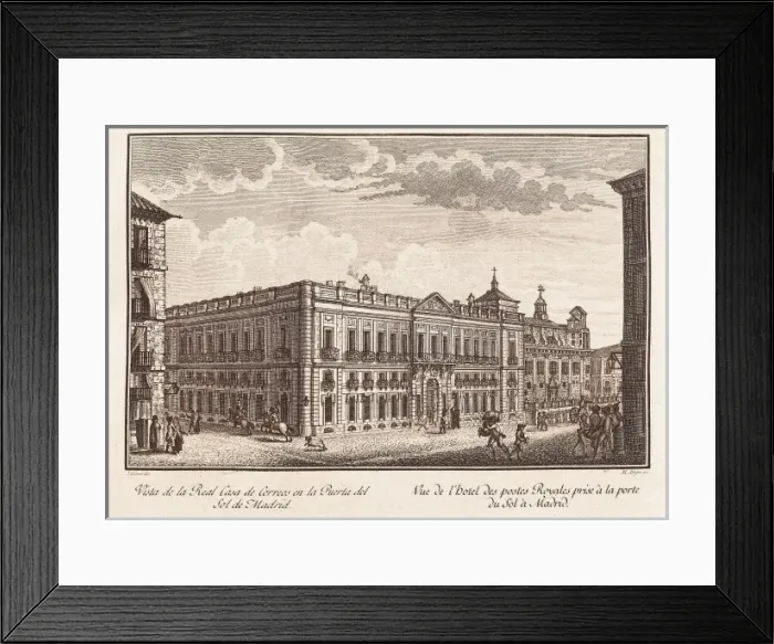 Framed Print : Madrid (19th c. ). Real Casa de Correos (Royal Framed Print : Madrid (19th c. ). Real Casa de Correos (Royal