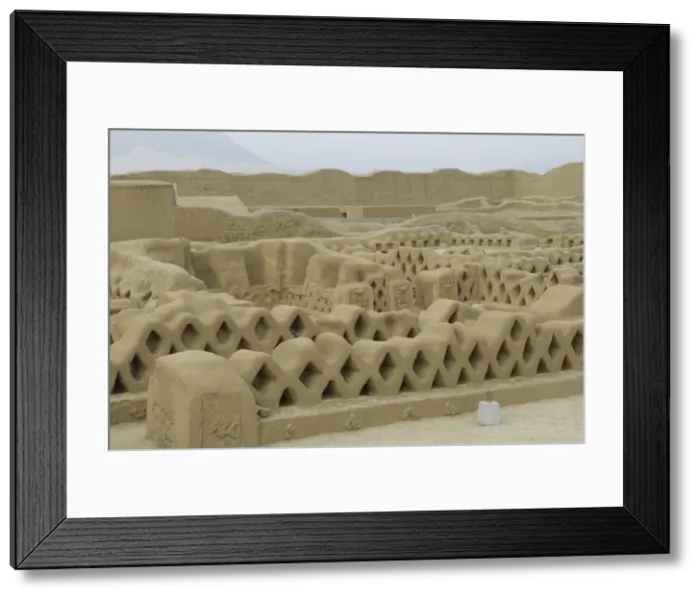 Framed Print : PERU. Trujillo. Chan Chan. Chan Chan Archaeological Framed Print : PERU. Trujillo. Chan Chan. Chan Chan Archaeological