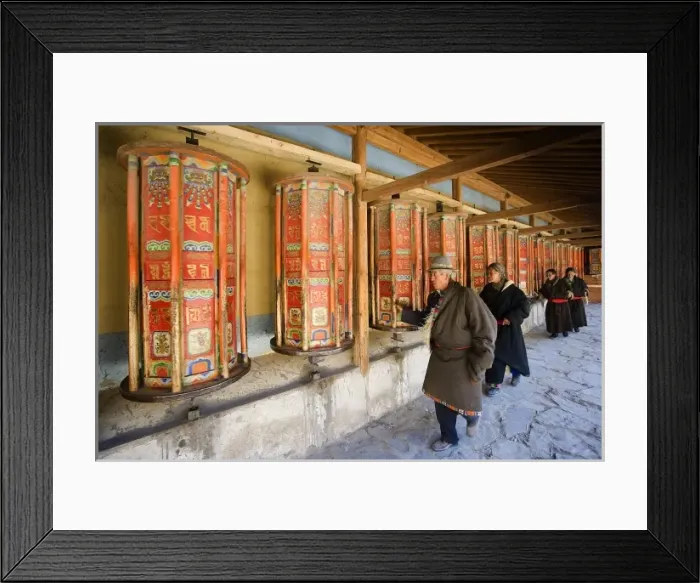 Framed Print : CHINA. Xiahe. Monastery of Labrang. The Silk Framed Print : CHINA. Xiahe. Monastery of Labrang. The Silk