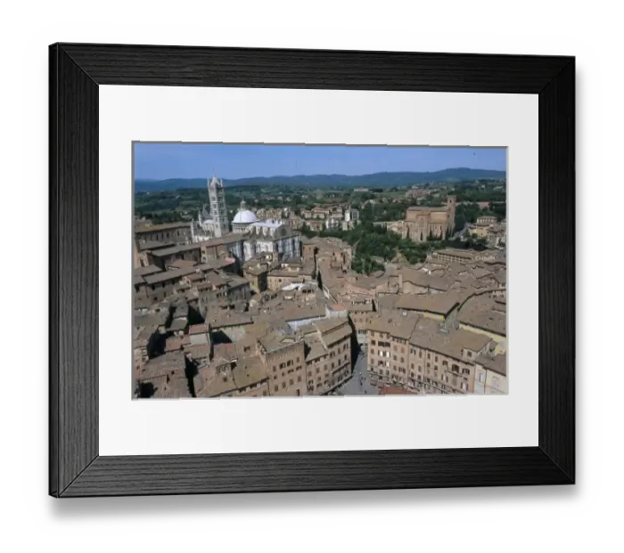 Framed Print : ITALY. Siena. View of the city from the tower Framed Print : ITALY. Siena. View of the city from the tower