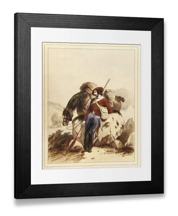 Framed Print : Spain (19th c. ). Carlist Wars. Cavalry under Framed Print : Spain (19th c. ). Carlist Wars. Cavalry under