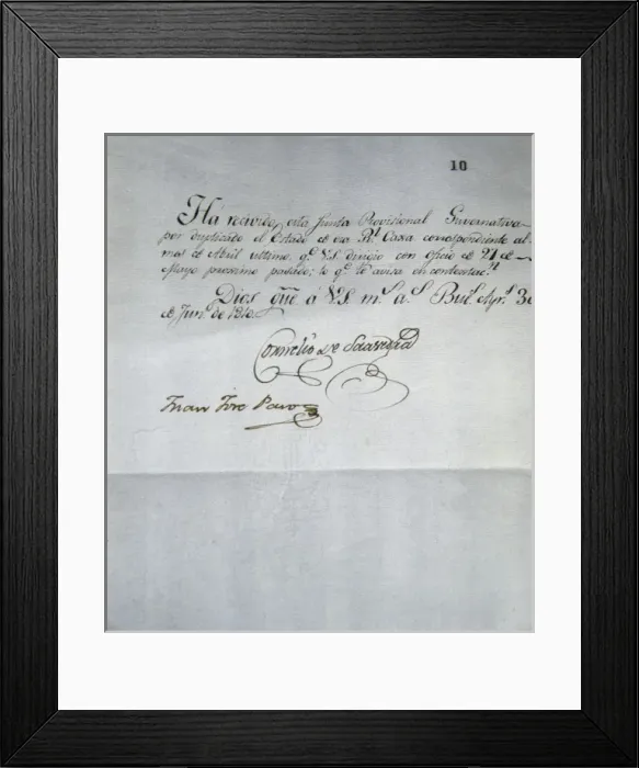Framed Print : Document of the Junta Provisional de Potosi Framed Print : Document of the Junta Provisional de Potosi