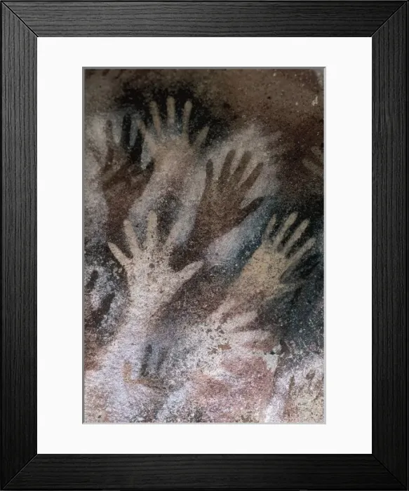 Framed Print : Cave of the Hands. ARGENTINA. SANTA CRUZ. Detail Framed Print : Cave of the Hands. ARGENTINA. SANTA CRUZ. Detail