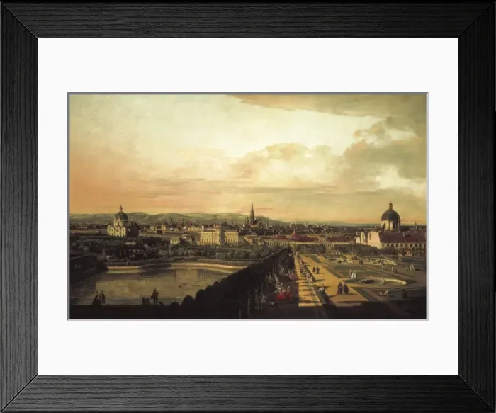 Framed Print : BELLOTTO, Bernardo (1720-1780). Vienna Viewed Framed Print : BELLOTTO, Bernardo (1720-1780). Vienna Viewed