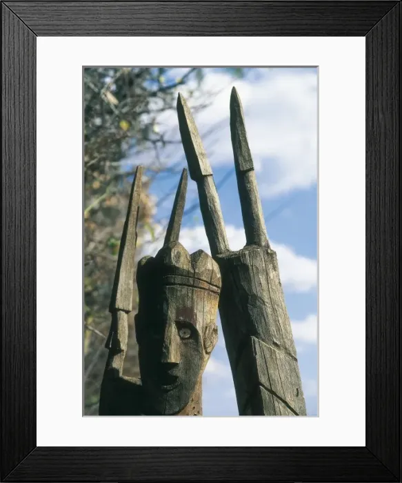 Framed Print : ETHIOPIA. Konsu funeral statue. African art Framed Print : ETHIOPIA. Konsu funeral statue. African art