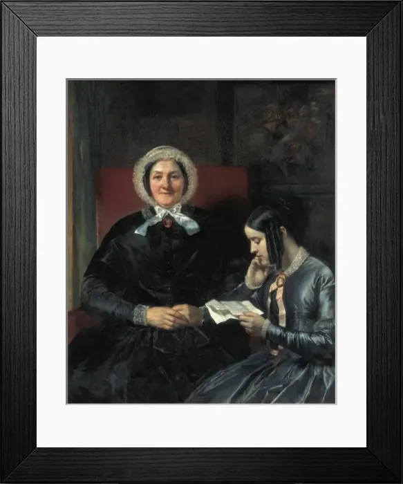 Framed Print : GALLAIT, Louis (1810-1887). The Mother and Sister Framed Print : GALLAIT, Louis (1810-1887). The Mother and Sister