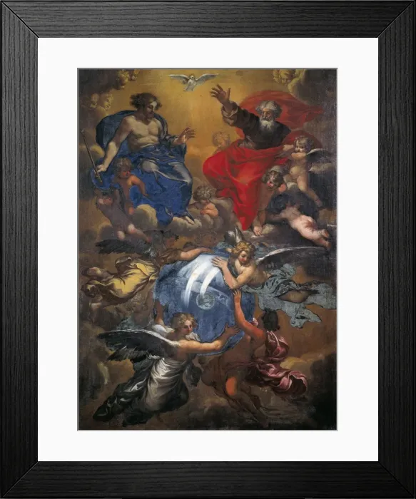 Framed Print : MARATTI or MARATTA, Carlo (1625-1713). The Trinity Framed Print : MARATTI or MARATTA, Carlo (1625-1713). The Trinity