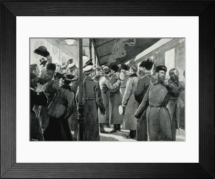 Framed Print : Saint Petersburg (1904). Nicholas Station. Departure Framed Print : Saint Petersburg (1904). Nicholas Station. Departure
