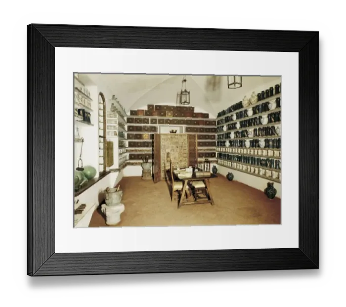 Framed Print : SPAIN. Toledo. Hospital de Tavera. Pharmacy (16th Framed Print : SPAIN. Toledo. Hospital de Tavera. Pharmacy (16th