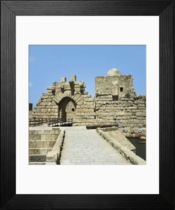 Framed Print : LEBANON. SOUTH LEBANON. Sidon. Qalaat El Bahr Framed Print : LEBANON. SOUTH LEBANON. Sidon. Qalaat El Bahr