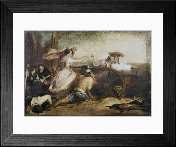 Framed Print : Wilkie, Sir David (1785-1841). The Maid of Saragossa Framed Print : Wilkie, Sir David (1785-1841). The Maid of Saragossa