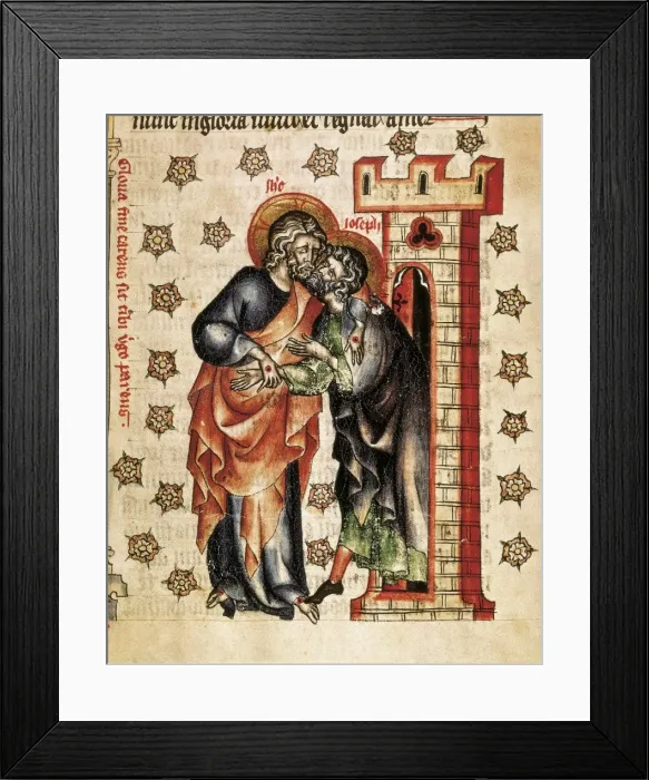 Framed Print : Passionary of the Abbess Cunegunde. 1320. Christ Framed Print : Passionary of the Abbess Cunegunde. 1320. Christ