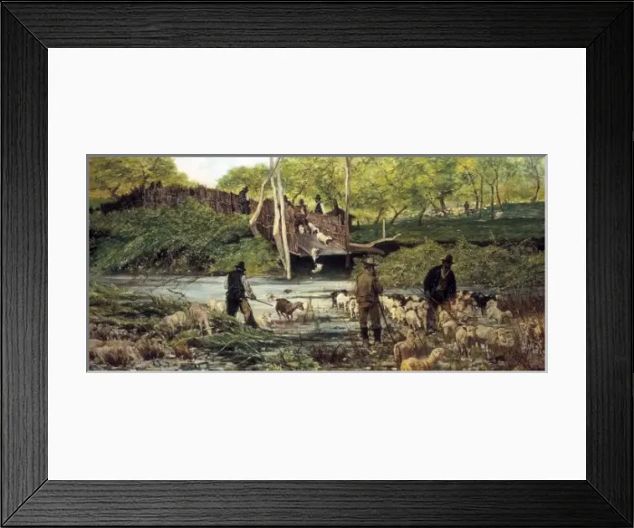 Framed Print : FATTORI, Giovanni (1825-1908). The Sheep Jump Framed Print : FATTORI, Giovanni (1825-1908). The Sheep Jump
