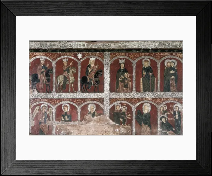 Framed Print : Altar Frontal from Mosoll. 13th c. Tempera painting Framed Print : Altar Frontal from Mosoll. 13th c. Tempera painting
