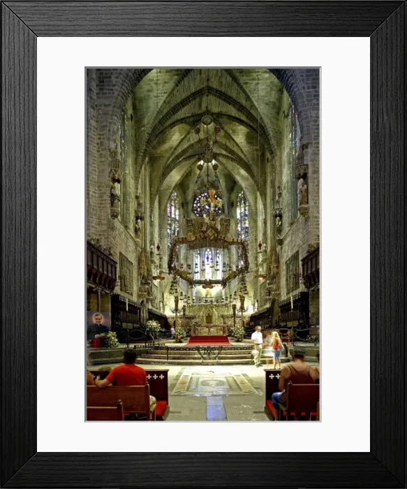 Framed Print : Palma de Majora Cathedral. ca. 1230-1613. SPAIN Framed Print : Palma de Majora Cathedral. ca. 1230-1613. SPAIN