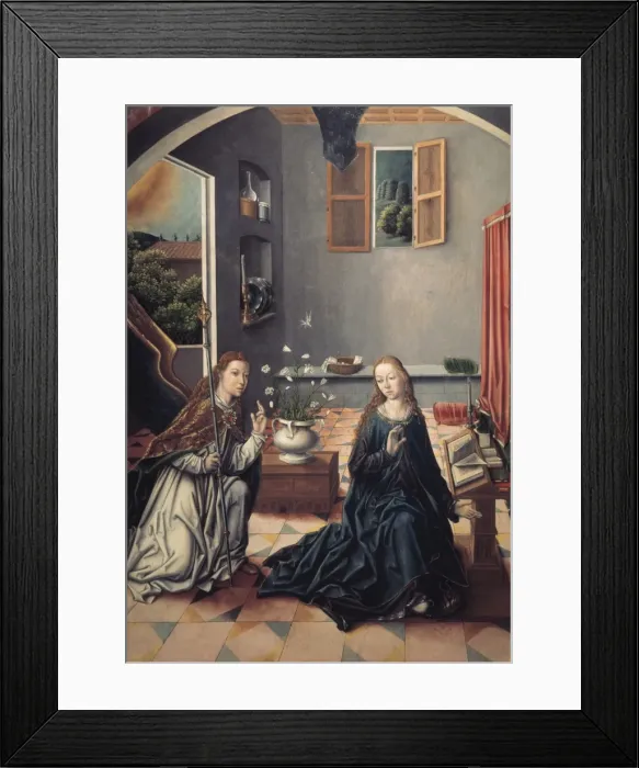 Framed Print : GALLEGO, Fernando (1440-1507). The Annunciation Framed Print : GALLEGO, Fernando (1440-1507). The Annunciation