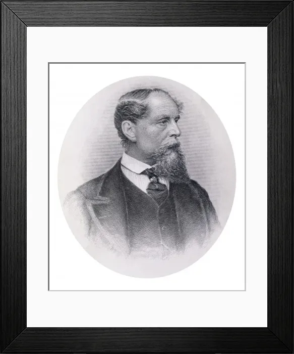 Framed Print : Portrait of Dickens. s. XIX. Portrait of Charles Framed Print : Portrait of Dickens. s. XIX. Portrait of Charles