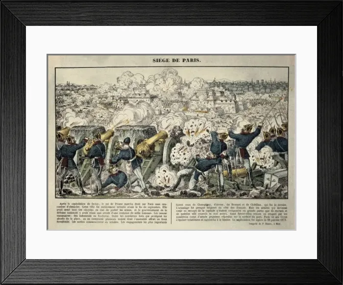 Framed Print : Franco-Prussian War. Siege of Par Framed Print : Franco-Prussian War. Siege of Par