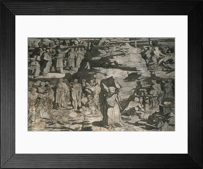 Framed Print : BECCAFUMI, Domenico (1484-1551). Moses Showing Framed Print : BECCAFUMI, Domenico (1484-1551). Moses Showing