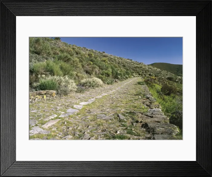 Framed Print : SPAIN. EXTREMADURA. CACERES. Roman paved road Framed Print : SPAIN. EXTREMADURA. CACERES. Roman paved road