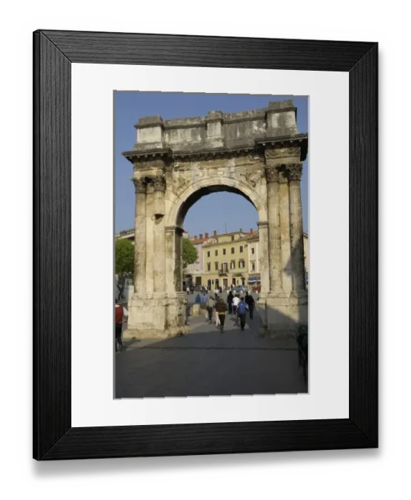 Framed Print : CROATIA. Pula. Triumphal Arch of the Sergi or Framed Print : CROATIA. Pula. Triumphal Arch of the Sergi or