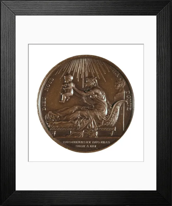 Framed Print : French brinze medal (1820), work by Gayrard Framed Print : French brinze medal (1820), work by Gayrard