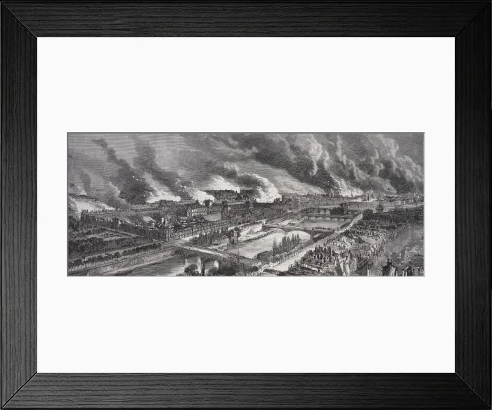 Framed Print : Episode of the Municipality of Paris. Burning Framed Print : Episode of the Municipality of Paris. Burning