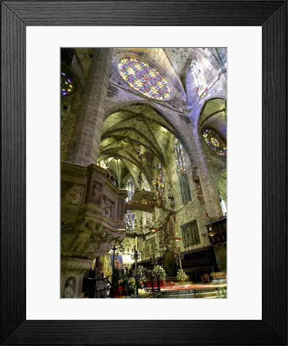 Framed Print : Palma de Majora Cathedral. ca. 1230-1613. SPAIN Framed Print : Palma de Majora Cathedral. ca. 1230-1613. SPAIN