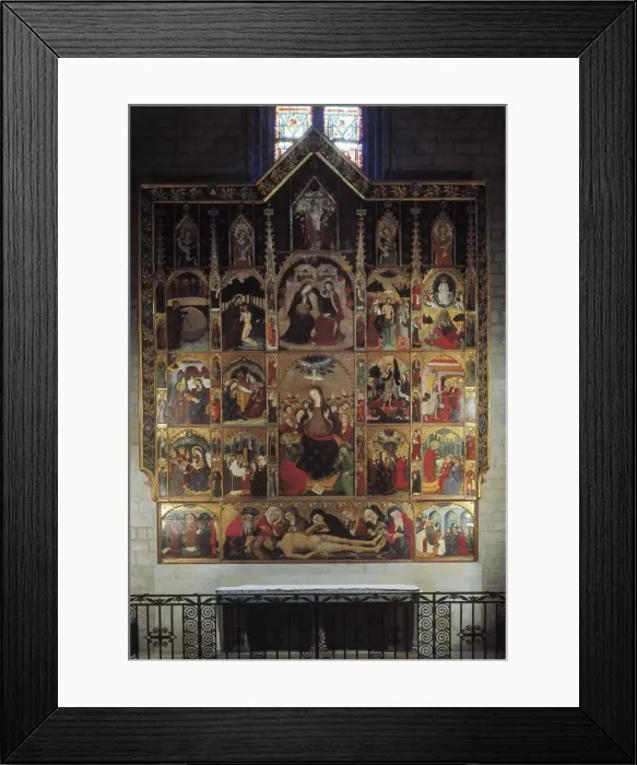 Framed Print : SERRA, Pere (1343-1406). Altarpiece of the Arrival Framed Print : SERRA, Pere (1343-1406). Altarpiece of the Arrival
