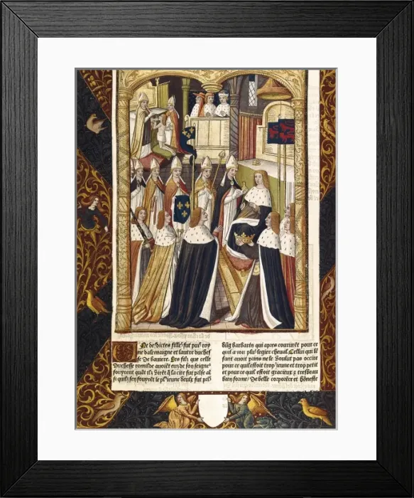 Framed Print : Coronation of Ramhilde, duchess of Baviera, circa Framed Print : Coronation of Ramhilde, duchess of Baviera, circa