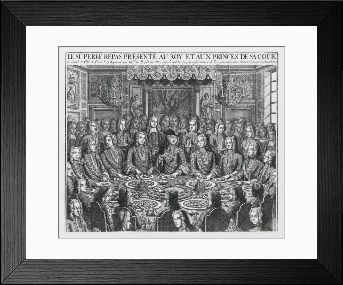 Framed Print : Royal banquet to celebrate the birth of Dauphin Framed Print : Royal banquet to celebrate the birth of Dauphin