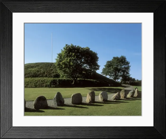 Framed Print : DENMARK. JUTLAND. VEJLE. Jelling. Gorms burial Framed Print : DENMARK. JUTLAND. VEJLE. Jelling. Gorms burial