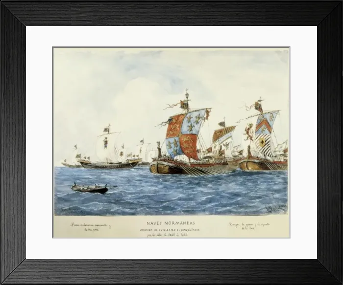 Framed Print : Norman ships of William I the Conqueror (11th Framed Print : Norman ships of William I the Conqueror (11th