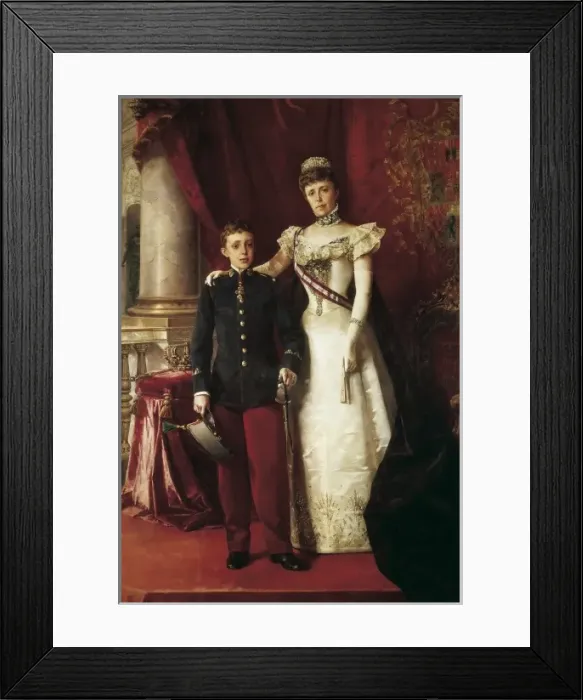 Framed Print : SPAIN. Madrid. Senate Palace. Alfonso XIII Framed Print : SPAIN. Madrid. Senate Palace. Alfonso XIII