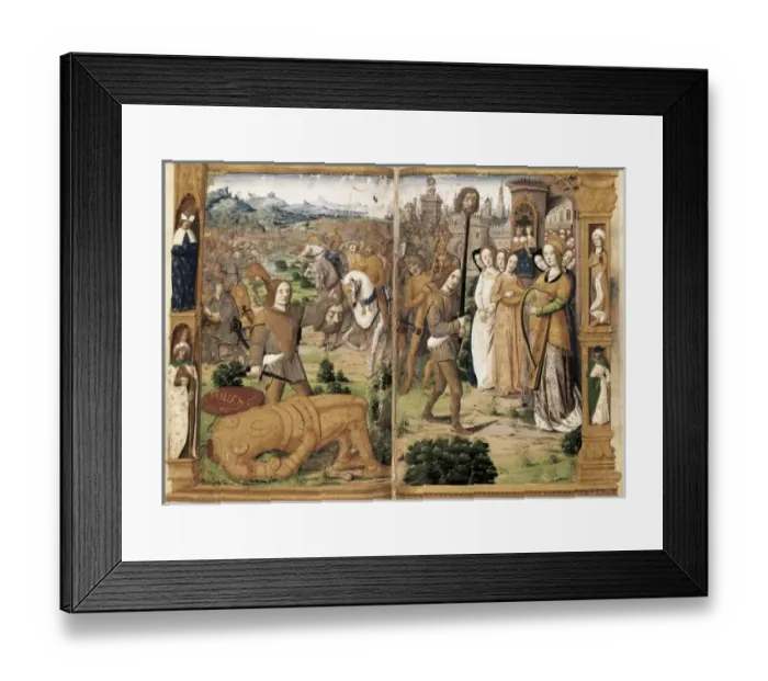 Framed Print : Book of Hours for Charles V. 16th c. The Birth Framed Print : Book of Hours for Charles V. 16th c. The Birth