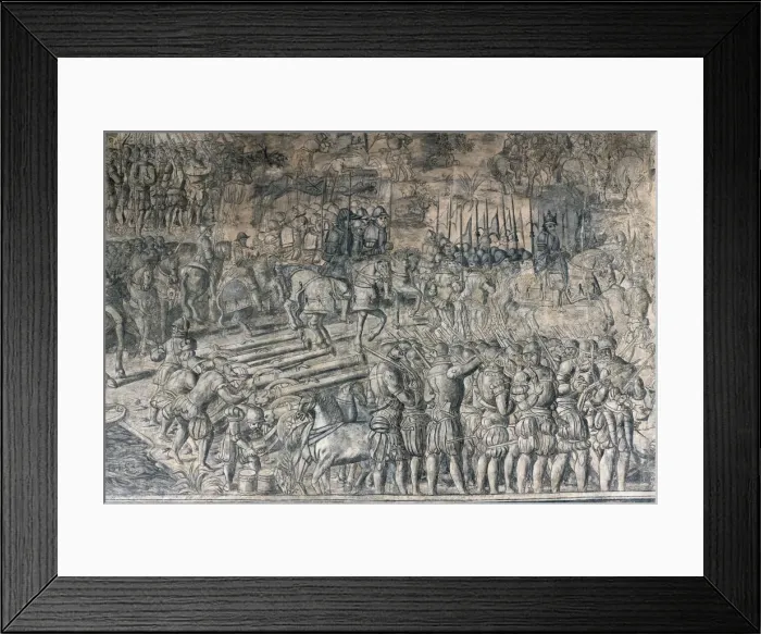 Framed Print : Battle of the Saxon Wars, Emperor CharlesV s