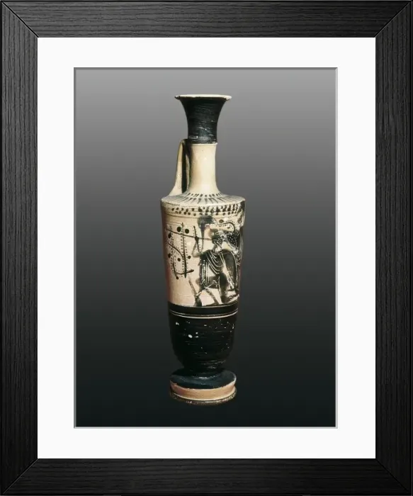 Framed Print : Lekythos decorated with a soldier figure. 5th Framed Print : Lekythos decorated with a soldier figure. 5th