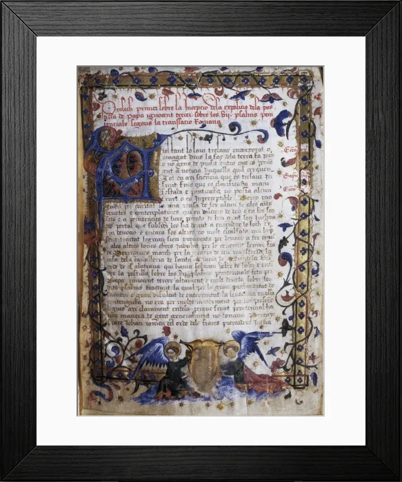 Framed Print : Penitential psalms of the Pope Innocent III written Framed Print : Penitential psalms of the Pope Innocent III written