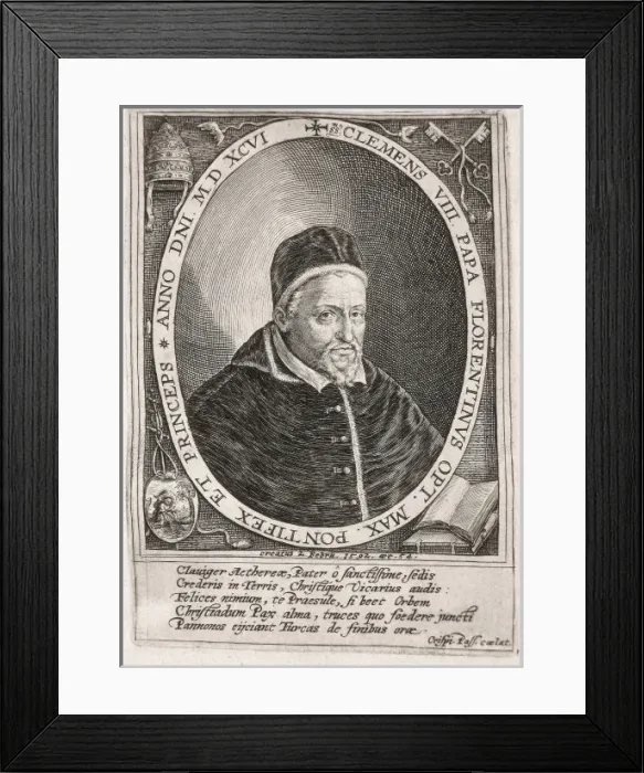 Framed Print : CLEMENT VIII (1536-1605). Pope from 1592-1605 Framed Print : CLEMENT VIII (1536-1605). Pope from 1592-1605