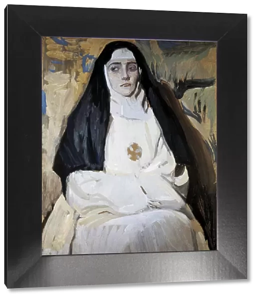 SOROLLA, Joaqu�(1863-1923). A Nun. 1918. Oil