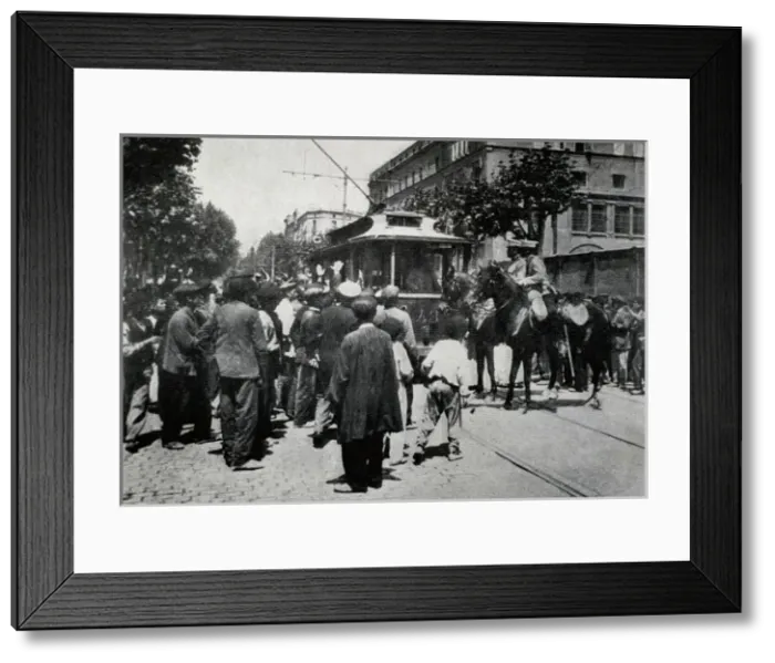 Framed Print : SPAIN. Barcelona. Spain (1909). Tragic Week of Framed Print : SPAIN. Barcelona. Spain (1909). Tragic Week of