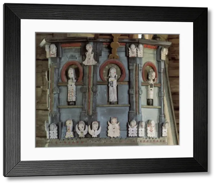 Framed Print : FINLAND. Pet䪤vesi. Church. Pulpit with wood Framed Print : FINLAND. Pet䪤vesi. Church. Pulpit with wood
